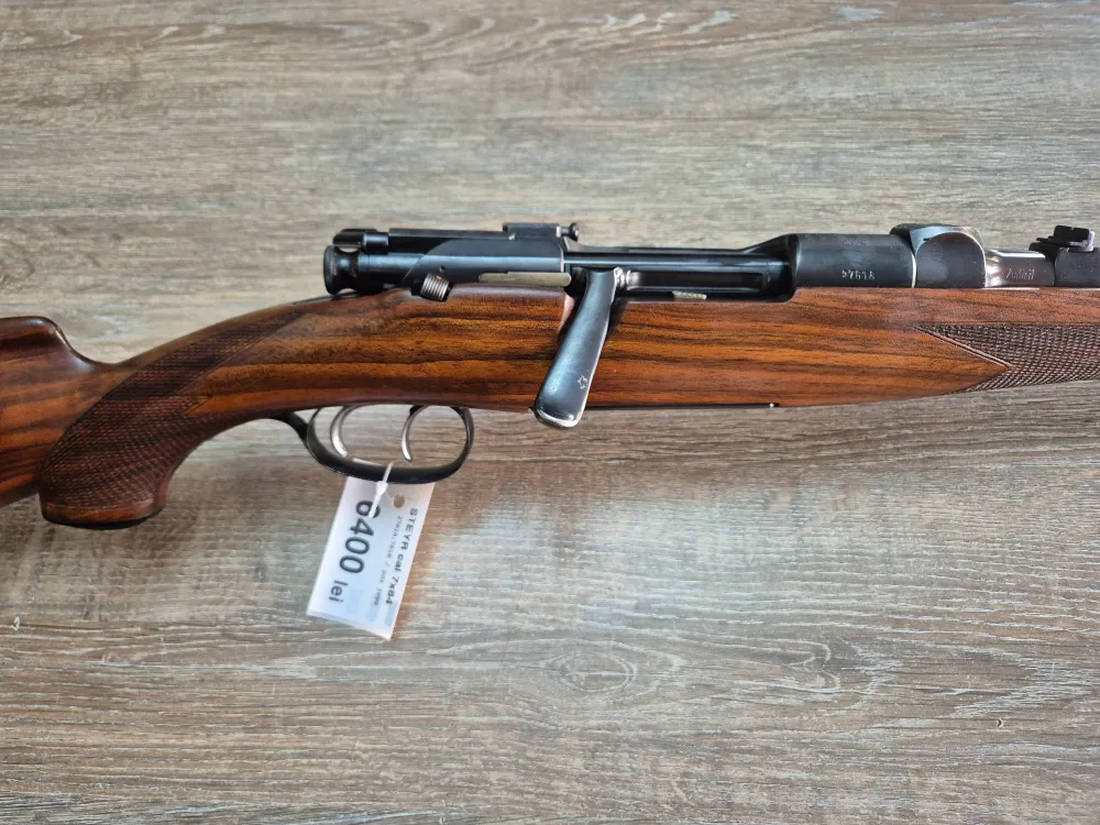 Carabina Steyr Mannlicher, cal 7x64, 60cm, pat lemn Stutzen