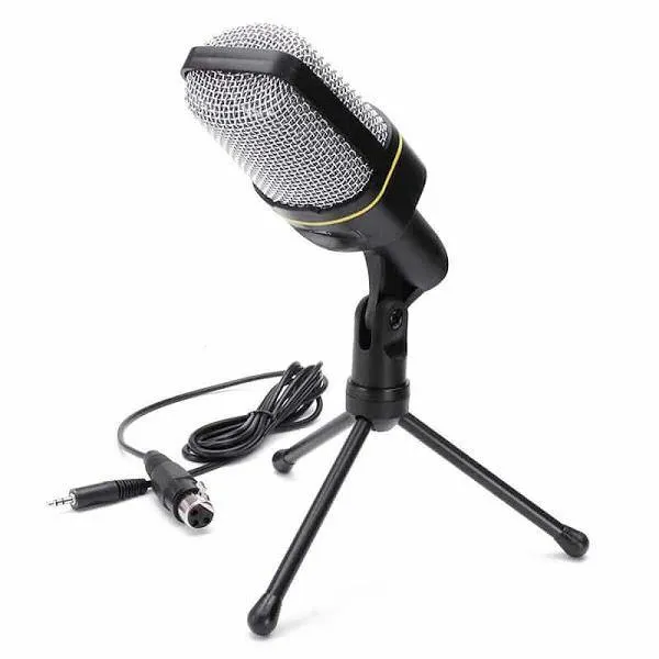 Microfon profesional Andowl QY-920, vlogging si podcast, Negru