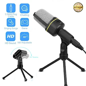 Microfon profesional Andowl QY-920, vlogging si podcast, Negru