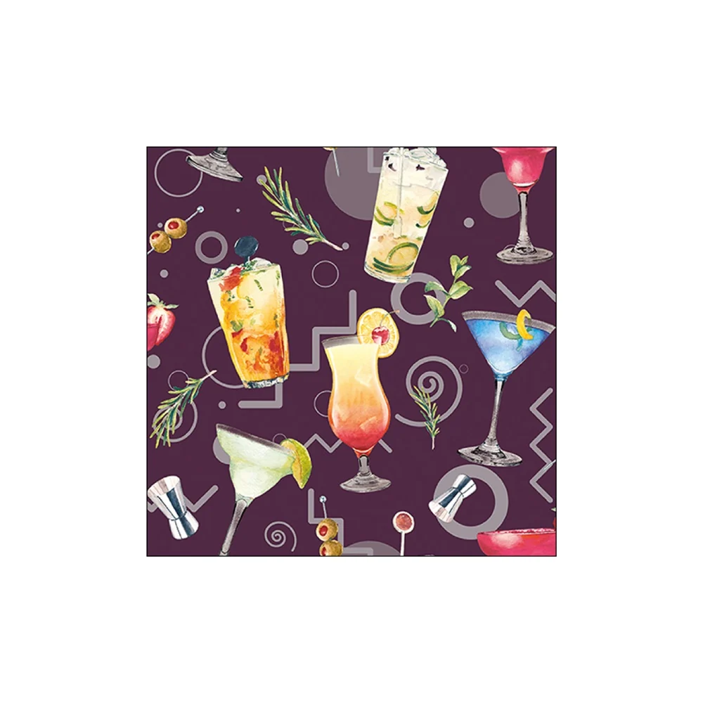 Servetele de masa, 20 buc, 25x25 cm, Cocktail Party - AMBIENTE
