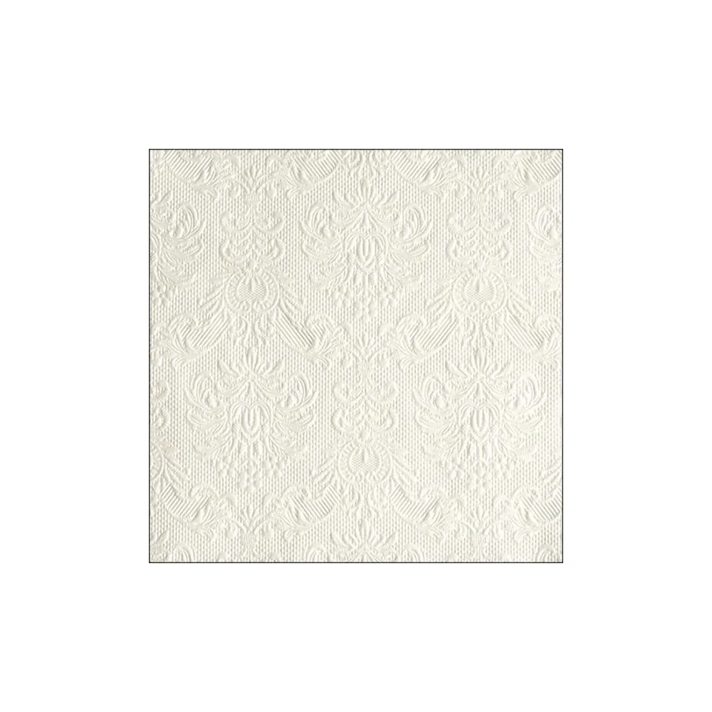 Servetele de masa, 15 buc, 25x25 cm, Elegance Pearl White - AMBIENTE