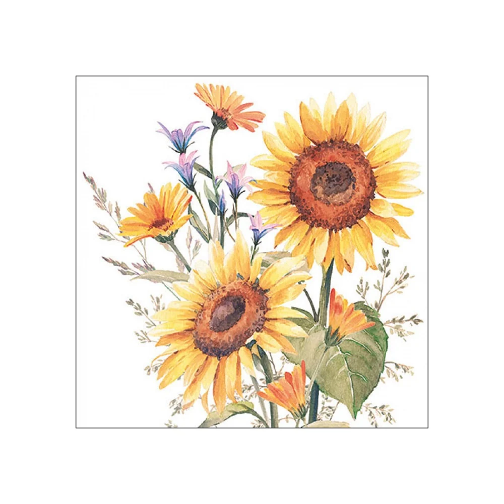 Servetele de masa, 20 buc, 33x33 cm, Sunflowers - AMBIENTE