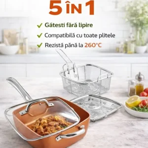 Tigaie non-aderenta multifunctionala 5 piese