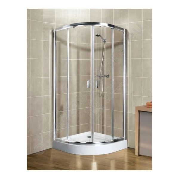 Set Cabina + Cadita Dus Lazuro semirotunda 80 x 80 cm