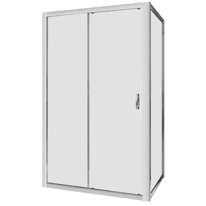 Cabina dus dreptunghiulara cu usa glisanta Radaway Premium Plus DWJ+S 130x80 cm, sticla fabric