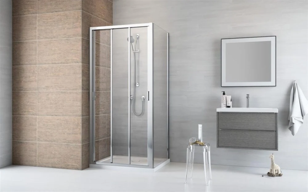 Cabina dus dreptunghiulara cu usi glisante bidirectional (prin suprapunere) Radaway Evo DW+S 95x100 cm