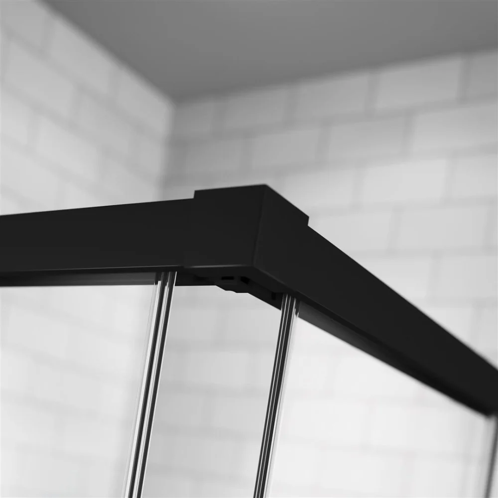 Cabina dus dreptunghiulara cu usi glisante Radaway Idea Black KDD 120x100 cm, profil negru mat