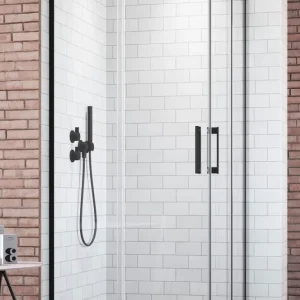 Cabina dus dreptunghiulara cu usi glisante Radaway Idea Black KDD 120x110 cm, profil negru mat