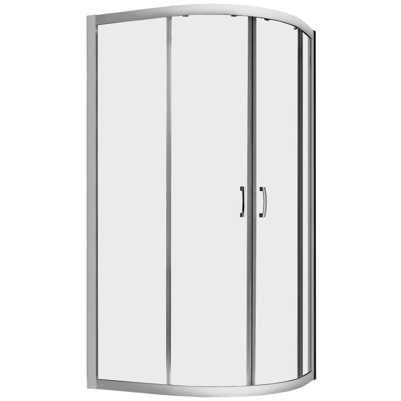 Cabina dus semirotunda asimetrica cu usi glisante Radaway Premium Plus E 1900 100x80 cm, sticla gri