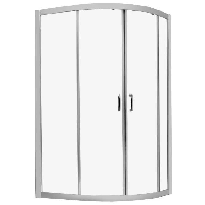 Cabina dus semirotunda asimetrica cu usi glisante Radaway Premium Plus E 1700 120x90 cm, sticla maro