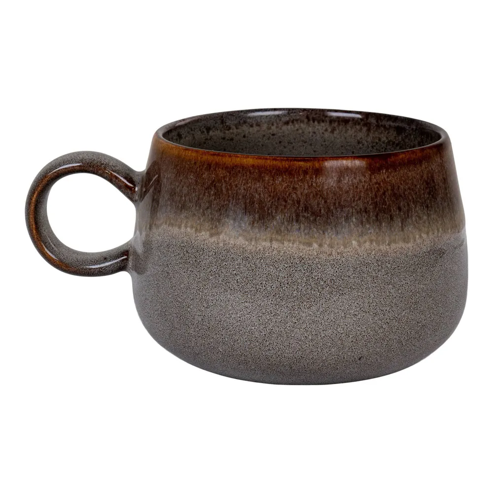 Selma Cana ceramica, gri/maro ø10x7,5 cm, set de 4