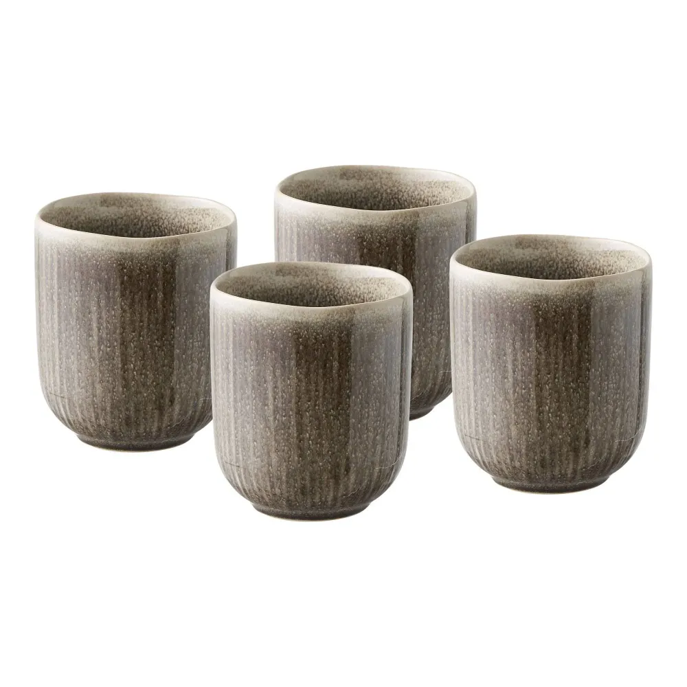 Viola Cana ceramica, gri ø8x9.5 cm, set de 4