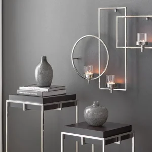 Suport de perete pentru lumanari Fink ESCALA din inox, 88x65 cm