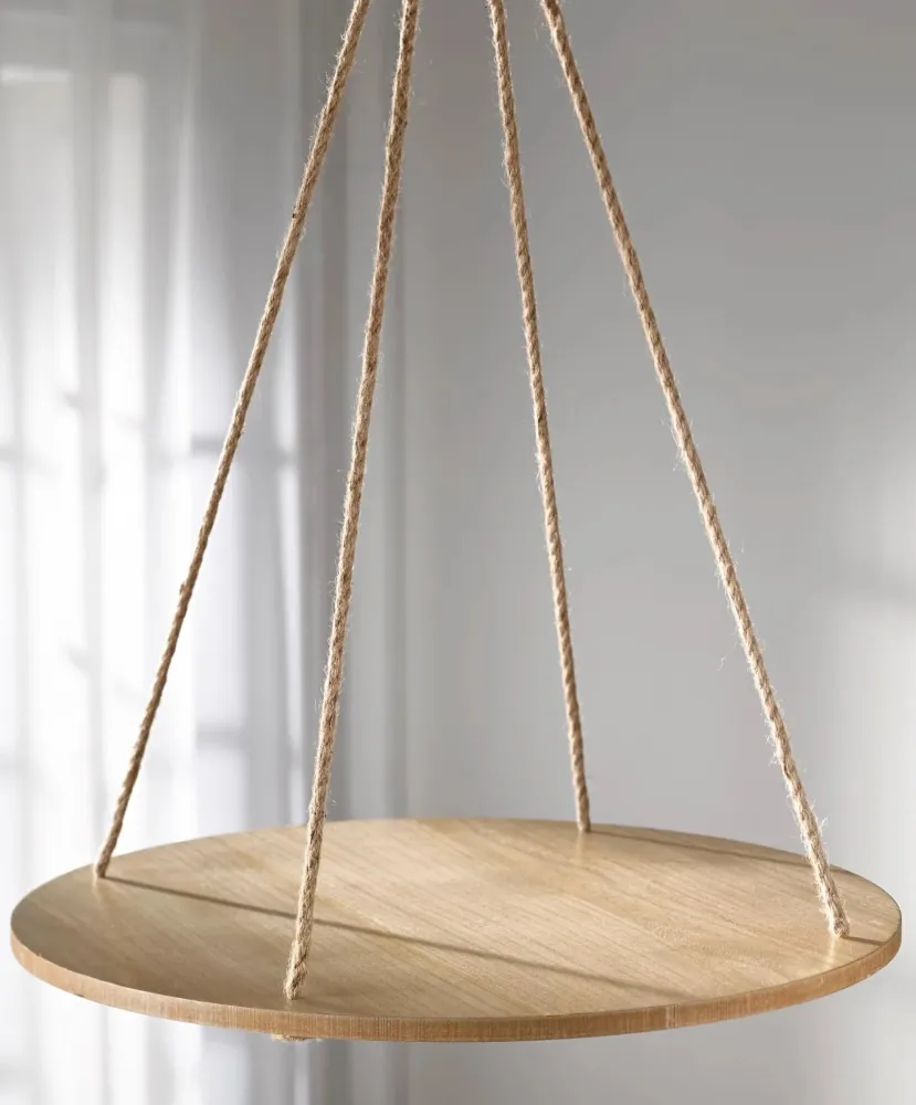 Suport suspendat pentru flori Malio II, natur 56x50 cm