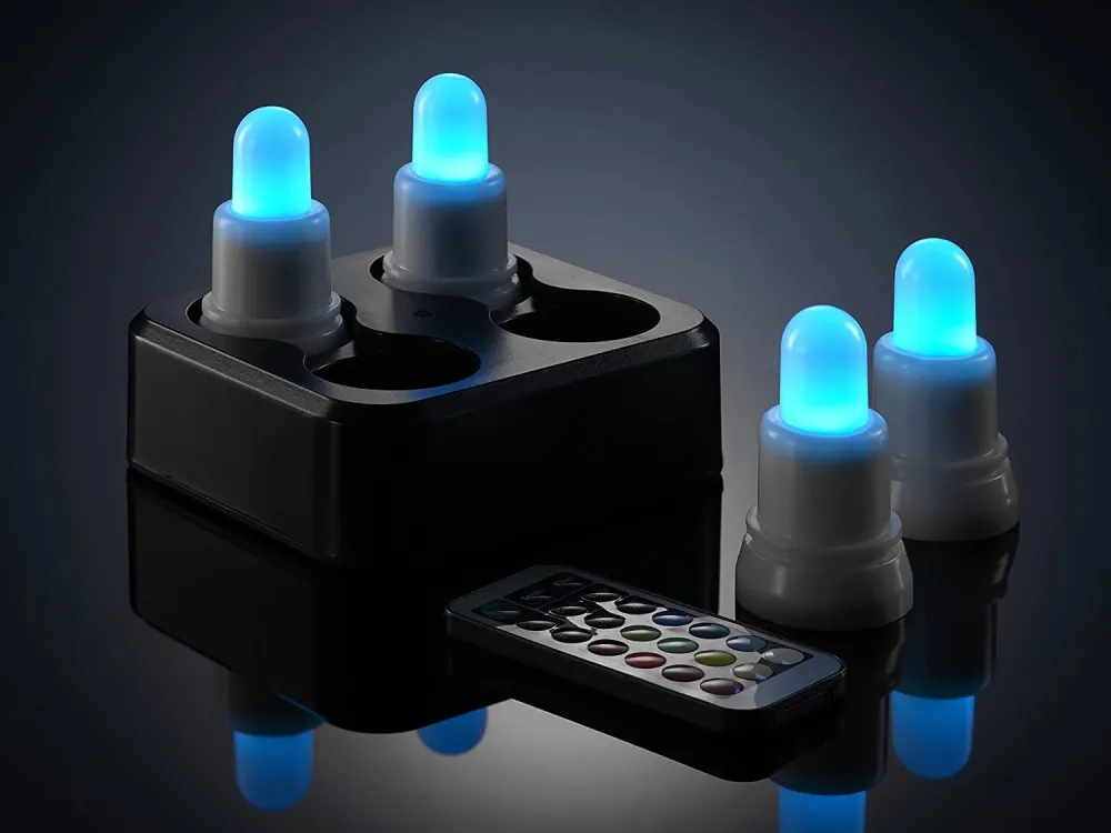 Set 4 lumanari LED reincarcabile Auraglow