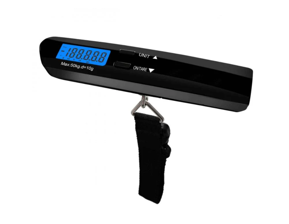 Cântar digital pentru bagaje SAPIR SP 1652 , Până la 50 kg, Afișaj LCD, Negru