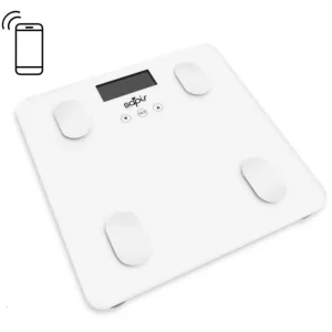 Cântar digital-analizor SAPIR SP 1650 AB, 180 kg, Măsurarea masei musculare, grăsimii, apei, oaselor și IMC-ului, Alb