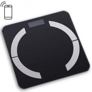 Cântar digital-analizor SAPIR SP 1650 AC, 180 kg, Măsurarea masei musculare, grăsimii, apei, oaselor și IMC-ului, Negru