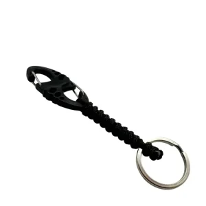 Carabina S Hook Paracord 275 cu Inel de Chei Theter Negru Drop Zone