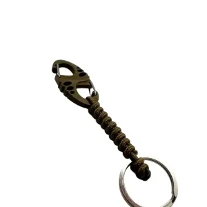 Carabina S Hook Paracord 275 cu Inel de Chei Theter Coyote Drop Zone