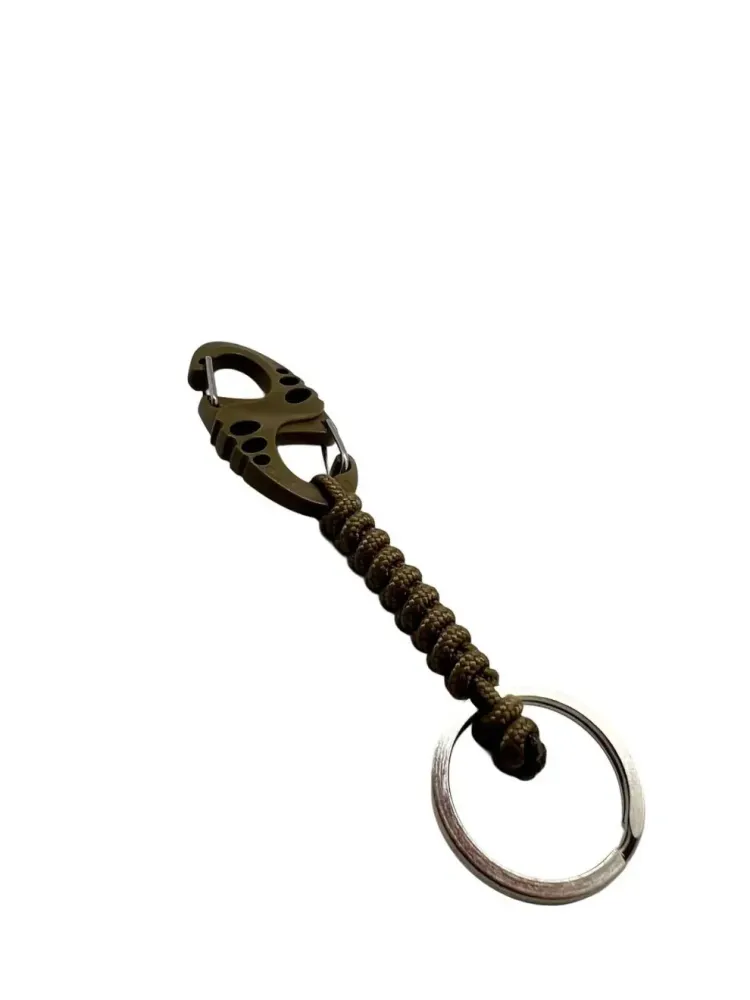 Carabina S Hook Paracord 275 cu Inel de Chei Theter Coyote Drop Zone
