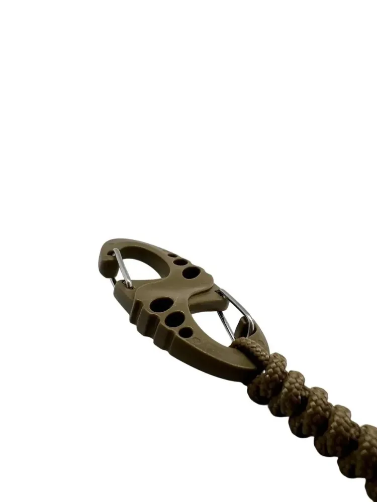 Carabina S Hook Paracord 275 cu Inel de Chei Theter Coyote Drop Zone