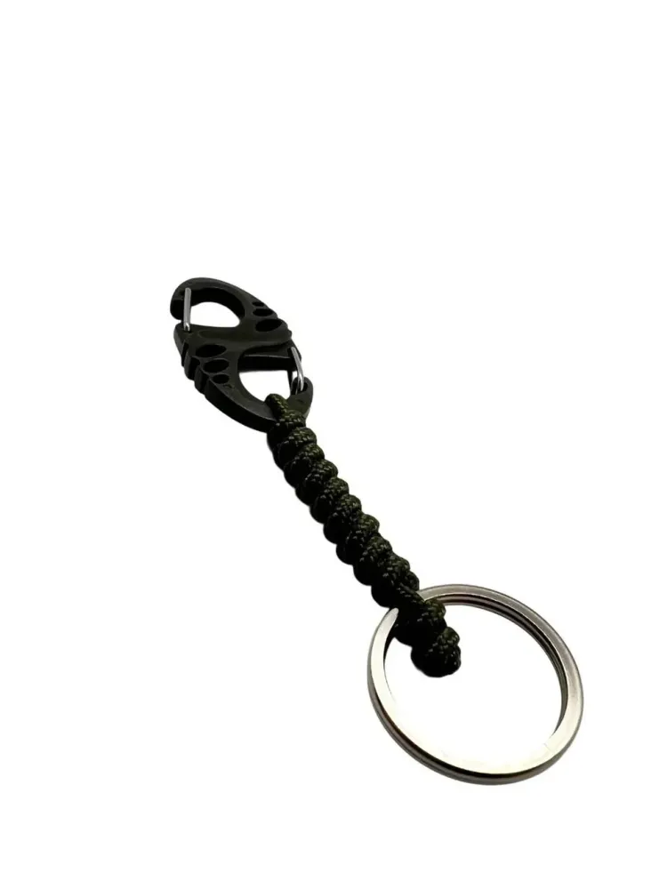 Carabina S Hook Paracord 275 cu Inel de Chei Theter Olive Drop Zone