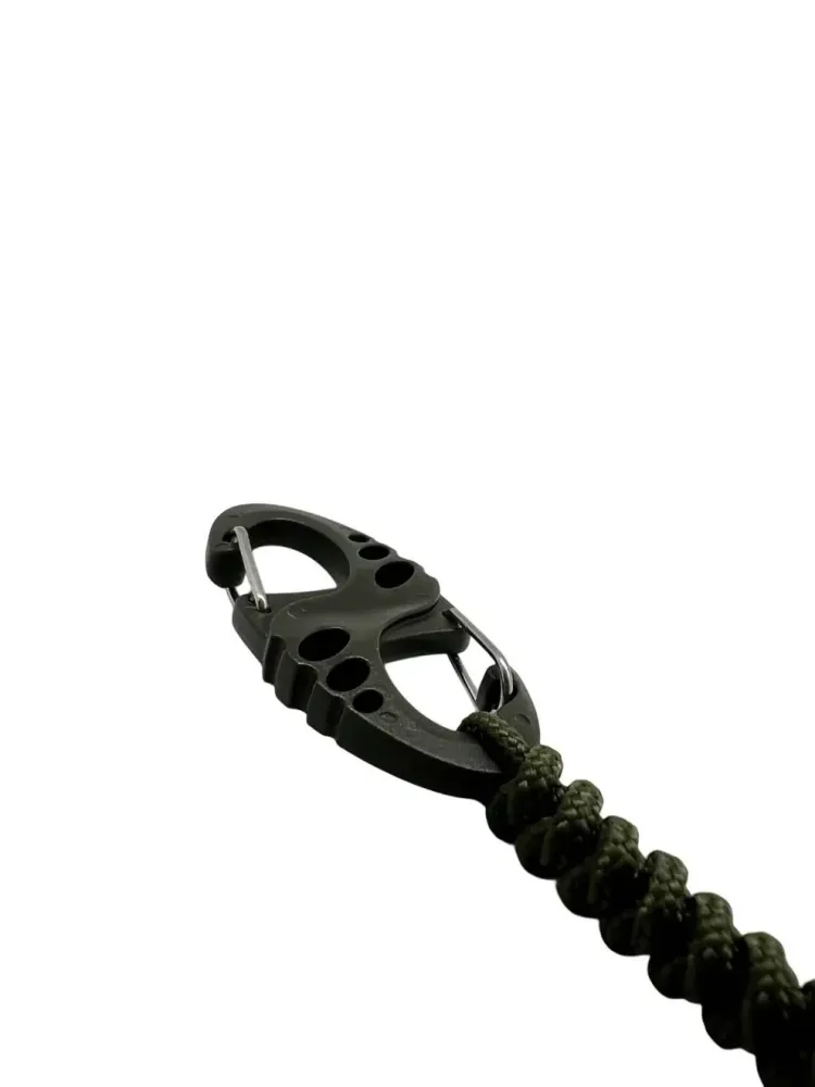 Carabina S Hook Paracord 275 cu Inel de Chei Theter Olive Drop Zone