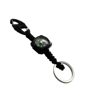 Carabina S Hook Paracord 275 cu Inel de Chei Theter Pathfinder Negru Drop Zone