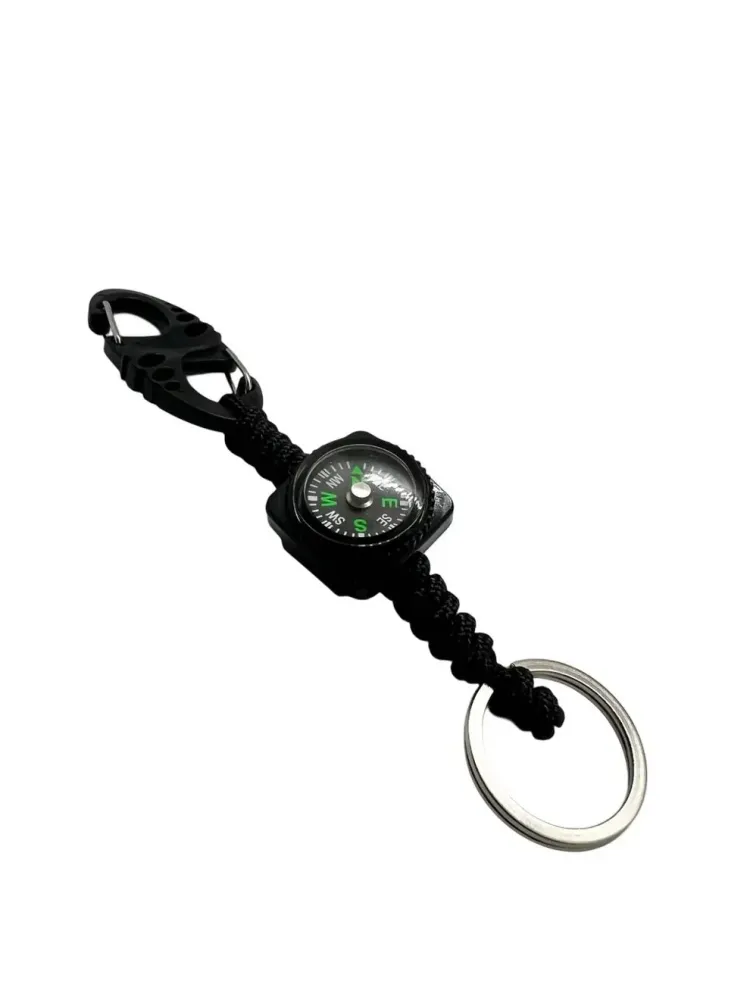 Carabina S Hook Paracord 275 cu Inel de Chei Theter Pathfinder Negru Drop Zone
