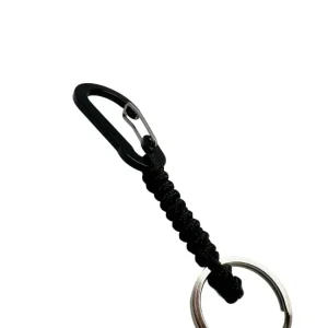 Carabina Metal Paracord 275 cu Inel de Chei Theter Negru Drop Zone