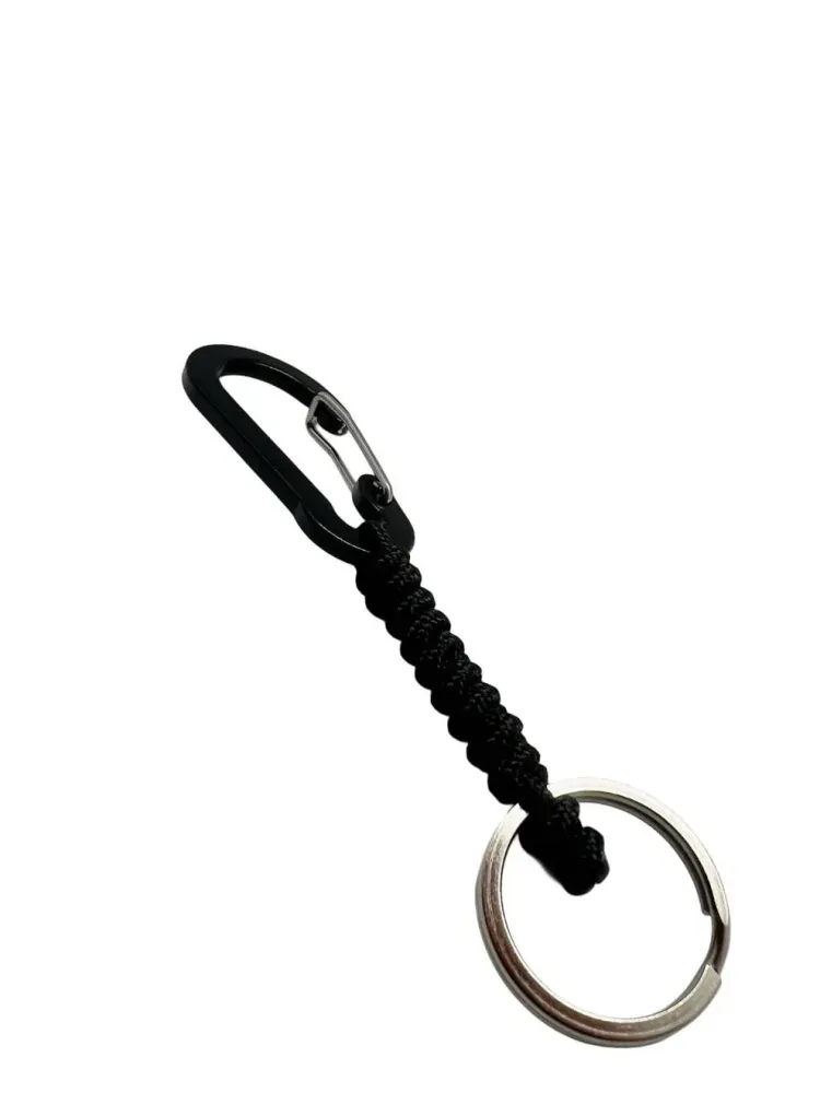 Carabina Metal Paracord 275 cu Inel de Chei Theter Negru Drop Zone