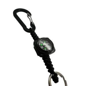 Carabina Metal Paracord 275 cu Inel de Chei Theter Pathfinder Negru Drop Zone