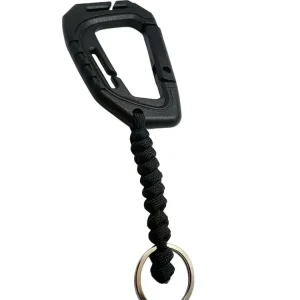 Carabina Polimer Paracord 550 cu Inel de Chei Theter Negru Drop Zone