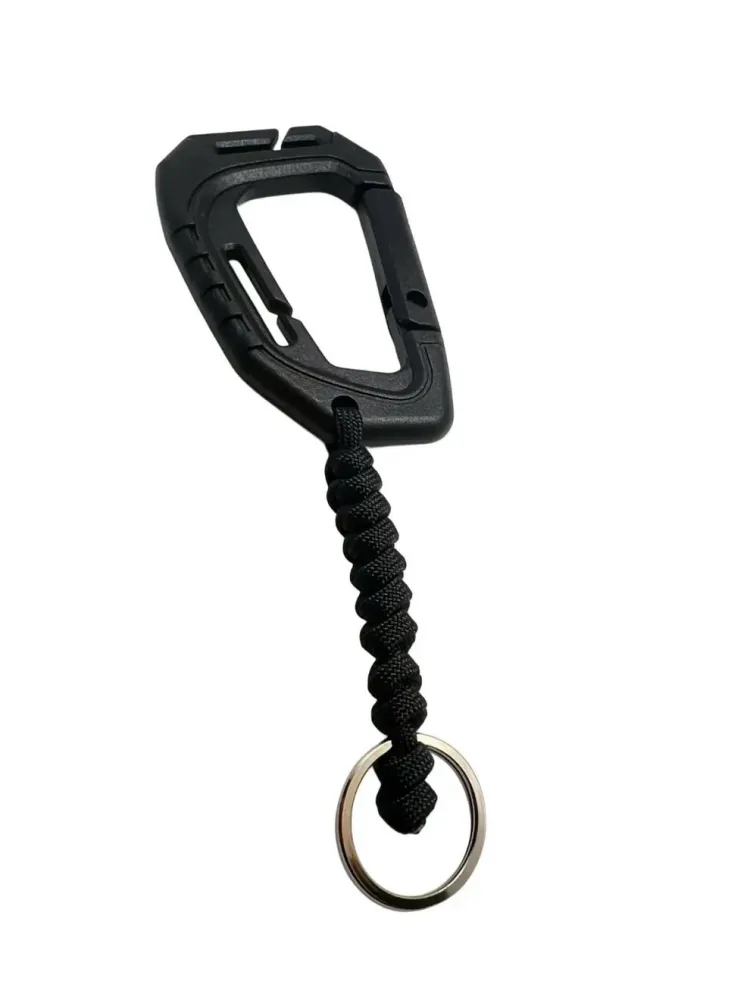 Carabina Polimer Paracord 550 cu Inel de Chei Theter Negru Drop Zone
