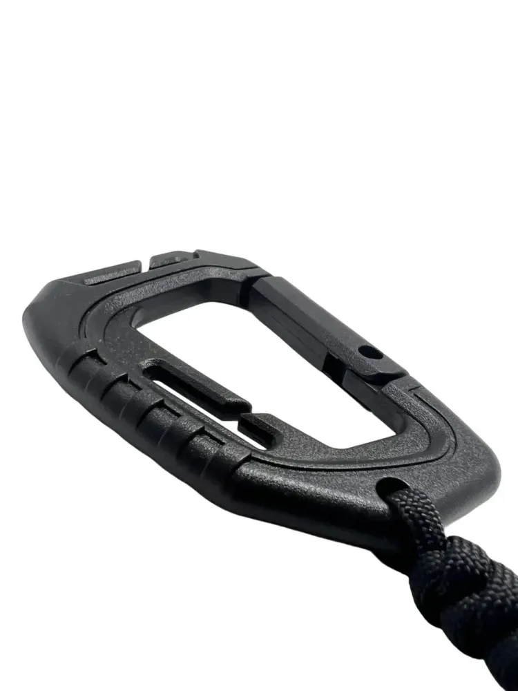 Carabina Polimer Paracord 550 cu Inel de Chei Theter Negru Drop Zone