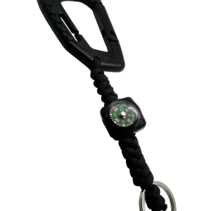 Carabina Polimer Paracord 550 cu Inel de Chei Theter Pathfinder Negru Drop Zone