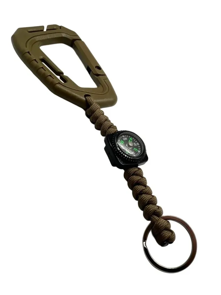 Carabina Polimer Paracord 550 cu Inel de Chei Theter Pathfinder Coyote Drop Zone