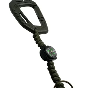 Carabina Polimer Paracord 550 cu Inel de Chei Theter Pathfinder Olive Drop Zone