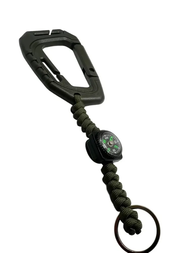 Carabina Polimer Paracord 550 cu Inel de Chei Theter Pathfinder Olive Drop Zone