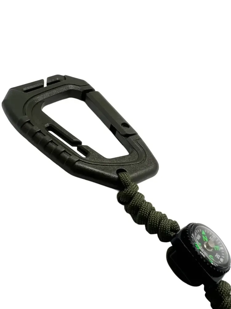Carabina Polimer Paracord 550 cu Inel de Chei Theter Pathfinder Olive Drop Zone