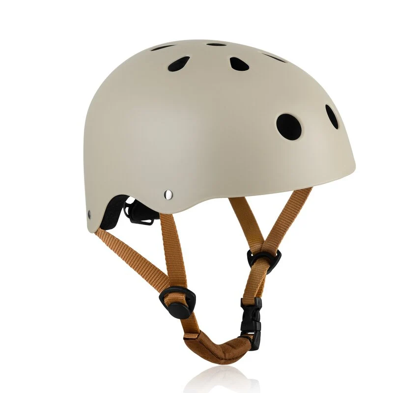 Casca pentru copii, Lionelo, Reglabila 50-56 cm, Din ABS si EPS, Conform cu standardul EN1078, Bej