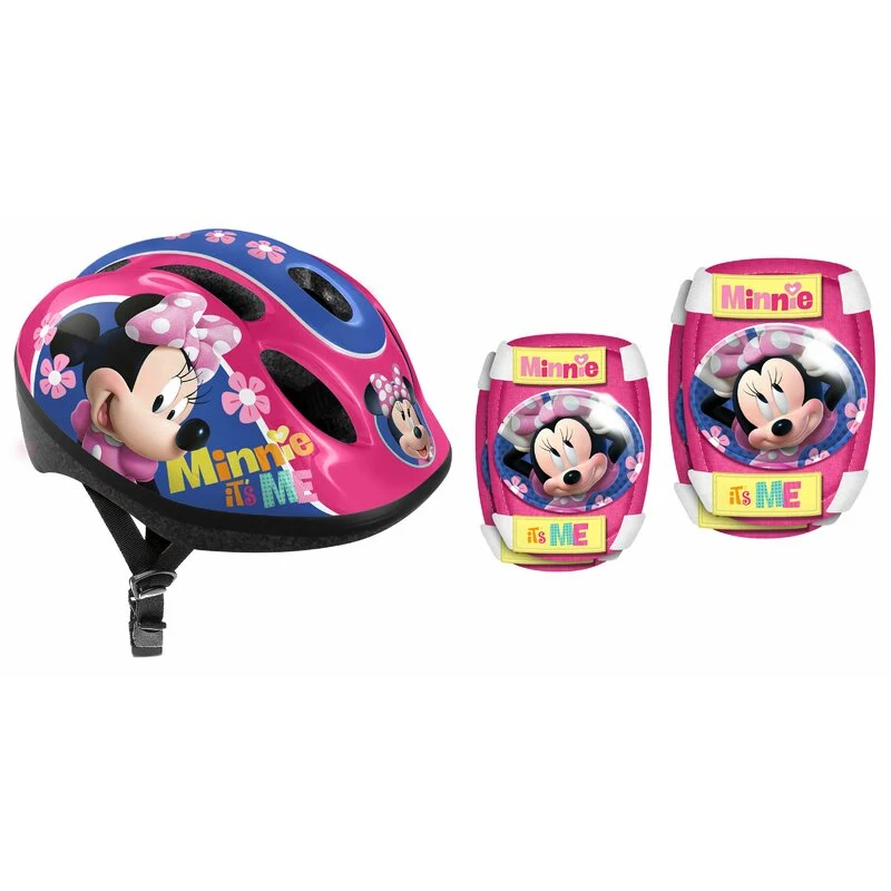 Set casca protectie, genunchiere si cotiere, Stamp, Disney, Sigure si confortabile, Reglabile, Conform cu EN1078, Marime 5...