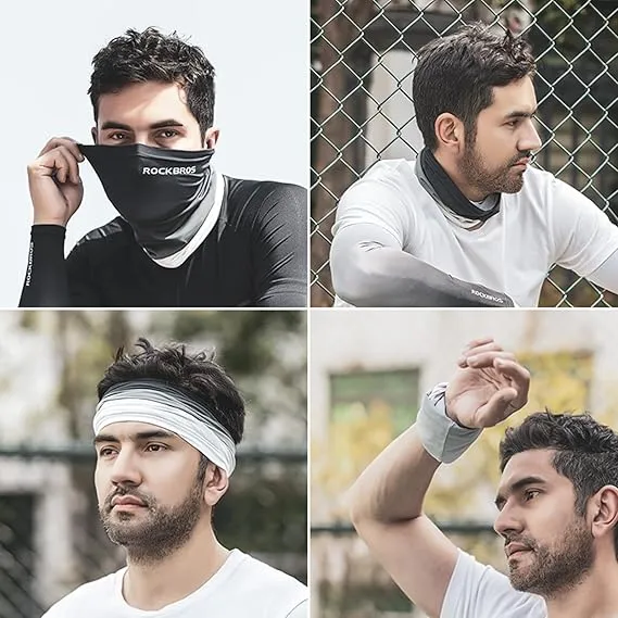 Bandeau facial răcoritor pentru activități în aer liber alb