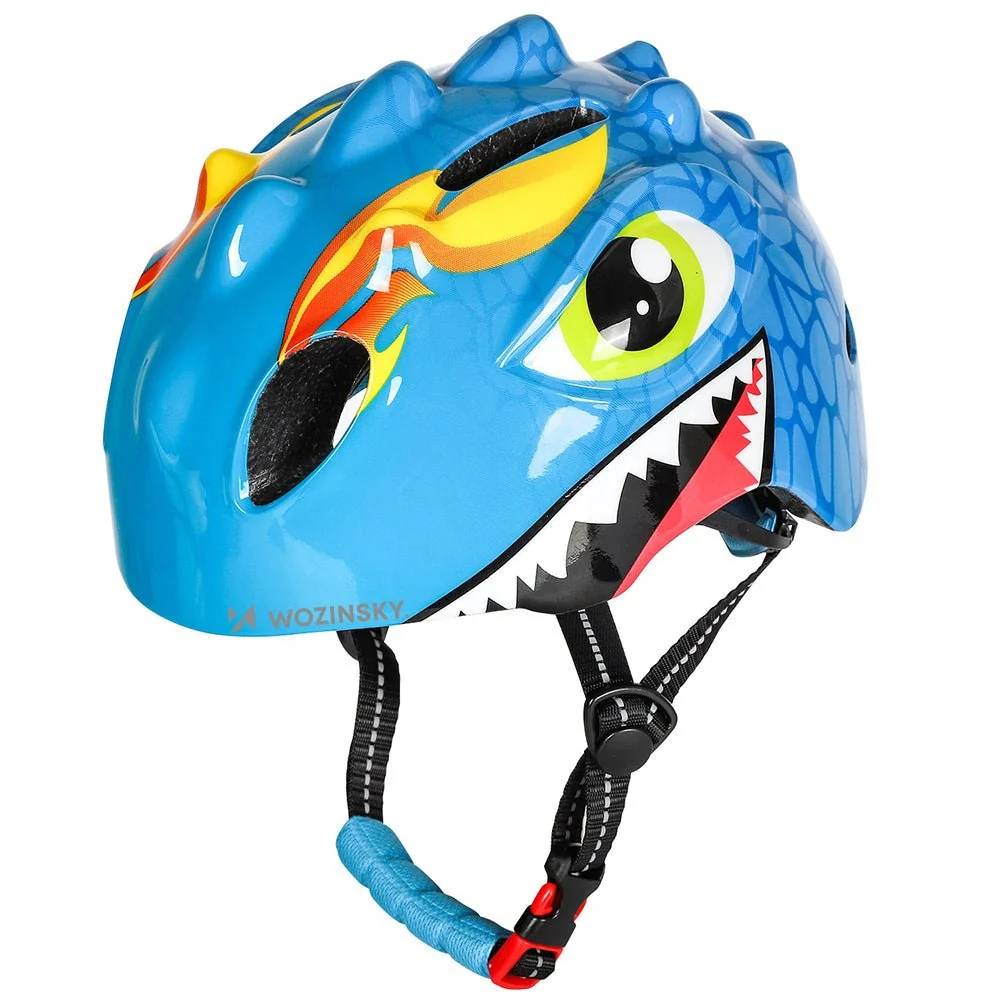 Cască de bicicletă pentru copii Wozinsky cu model dragon, ușoară