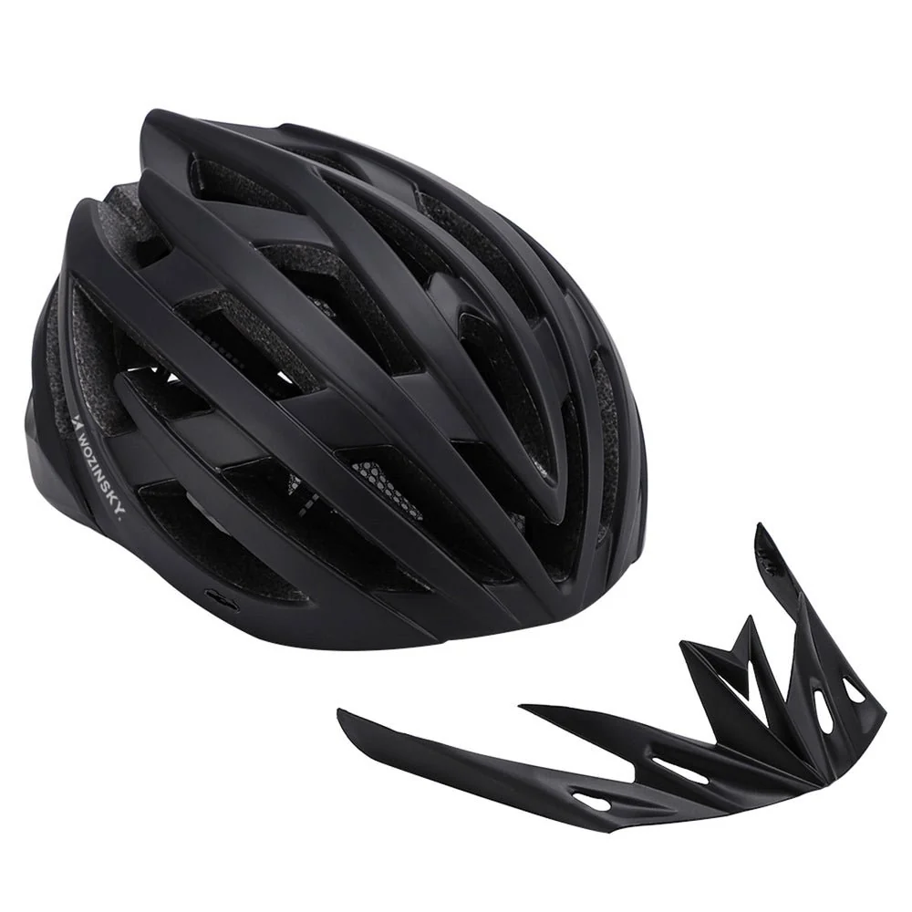Casca de bicicletă all-terrain Wozinsky cu vizieră detașabilă și lumină USB 6