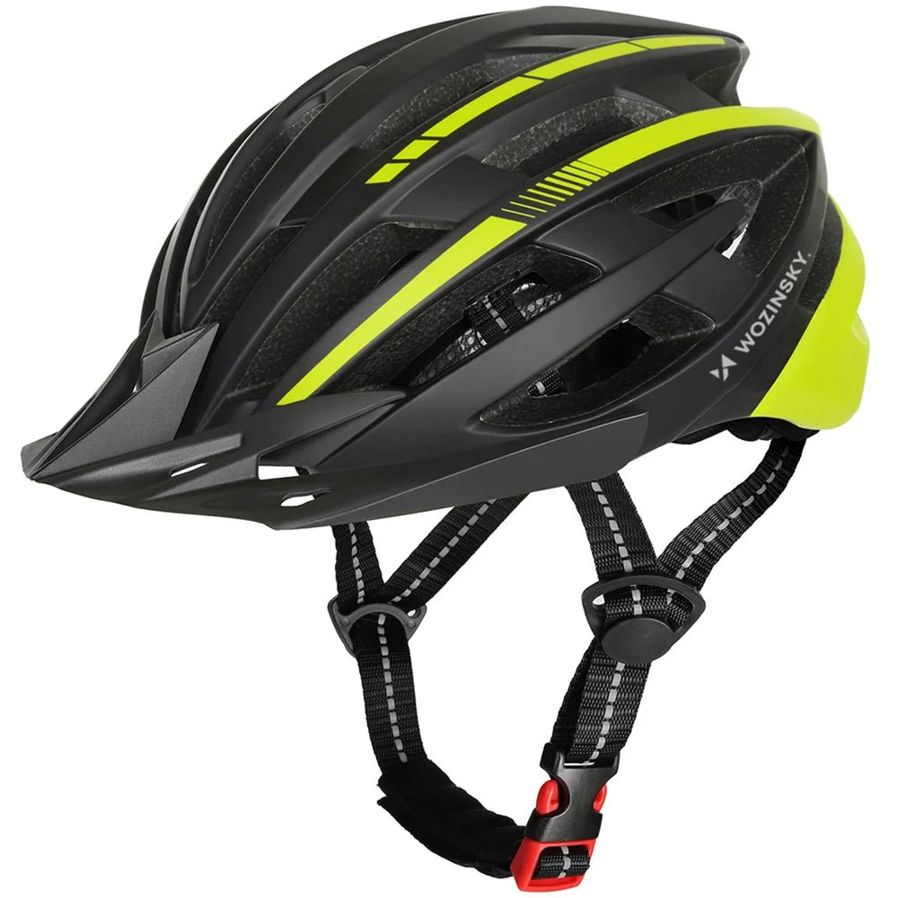 Casca de bicicletă all-terrain Wozinsky cu vizieră detașabilă și lumină USB 2