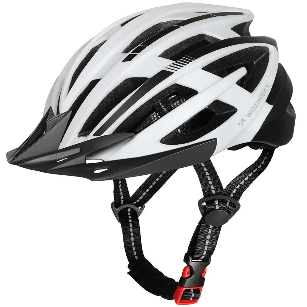 Casca de bicicletă all-terrain Wozinsky cu vizieră detașabilă și lumină USB