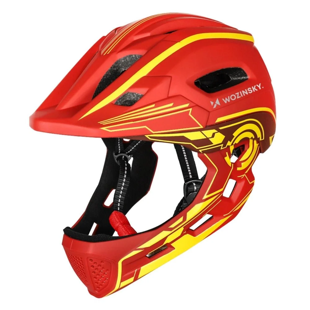 Casca de bicicletă integrală pentru copii cu lumină spate USB Wozinsky 2