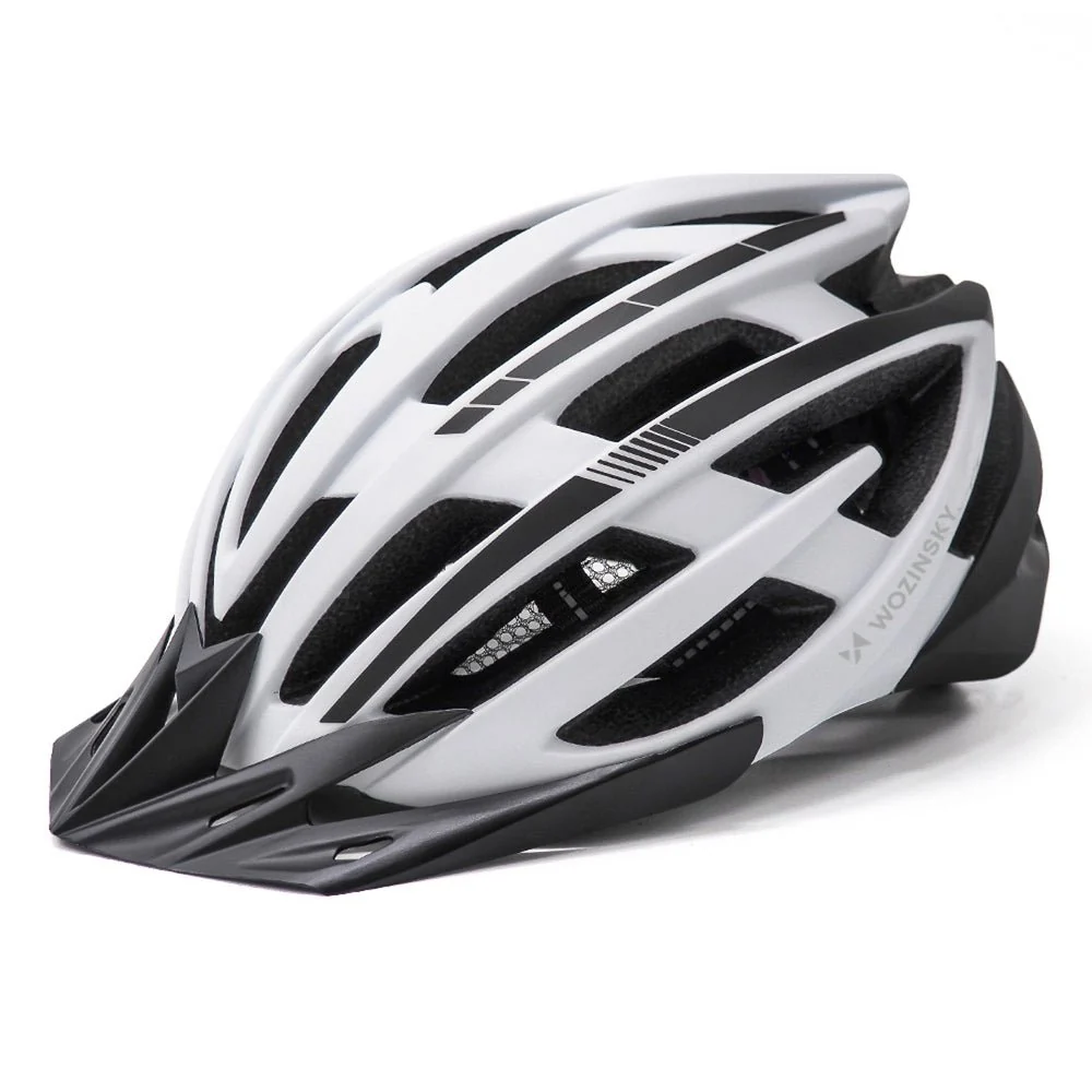 Casca de bicicletă off-road Wozinsky cu vizieră detașabilă și lumină USB 3